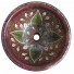 Hand Painted Copper Sink Round Lily Dream